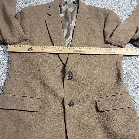 Jos. A. Bank Camel Hair Blazer Mens 41LG Brown Lined Button Jacket Sport Coat. - Picture 6 of 8